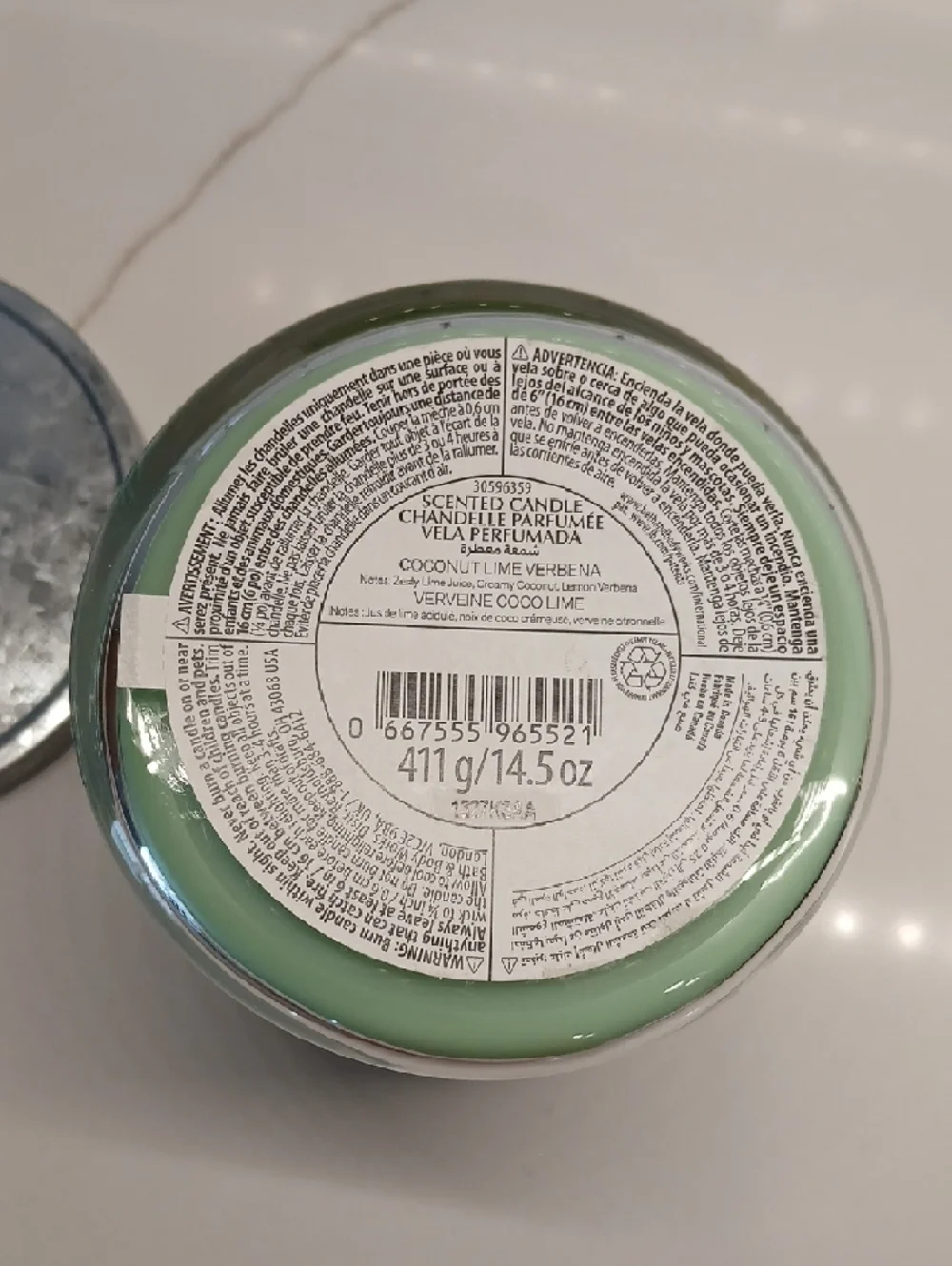 🥥🍋🟩Bath & Body Works Coconut Lime Verbena 3-Wick Candle - Picture 3 of 8